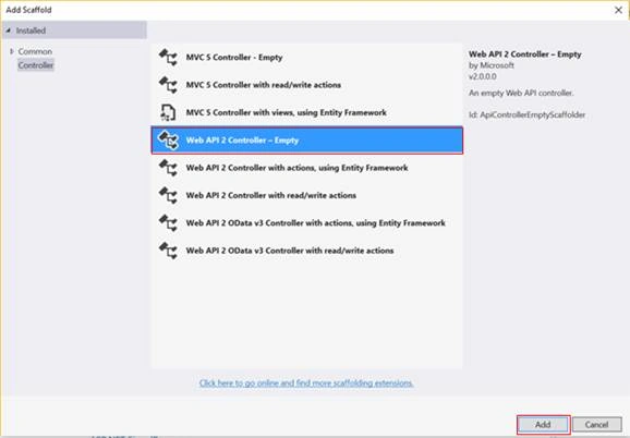 create a controller