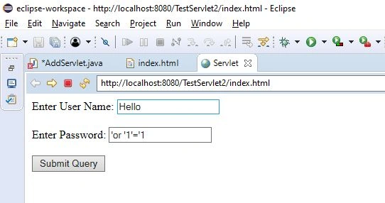 Demo On SQL Injection