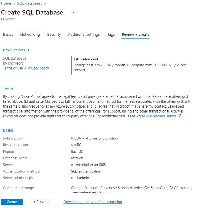 Azure SQL Database Service