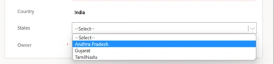 Dependency Dropdown Using Custom Script