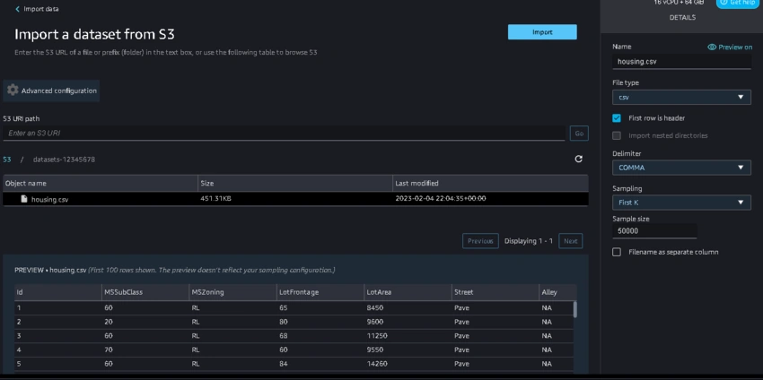 Deploy a Regression model through AWS SageMaker studio using Autopilot