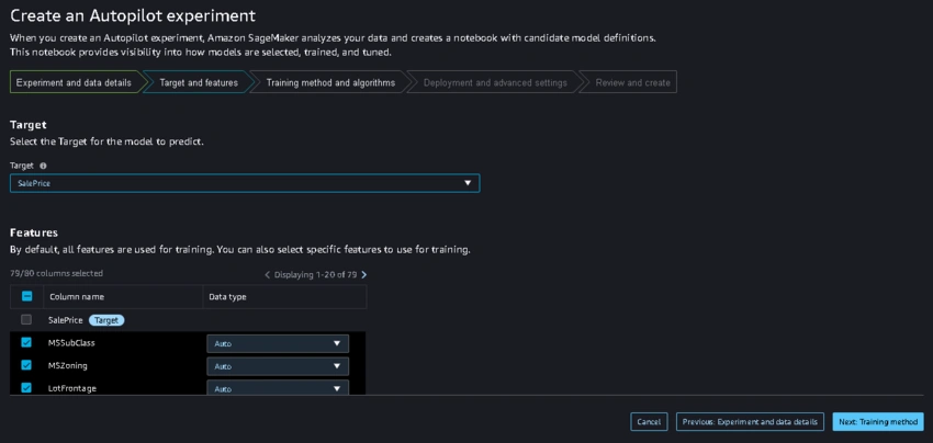 Deploy a Regression model through AWS SageMaker studio using Autopilot