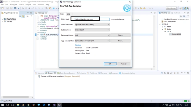 web app container