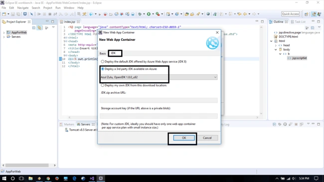 web app container
