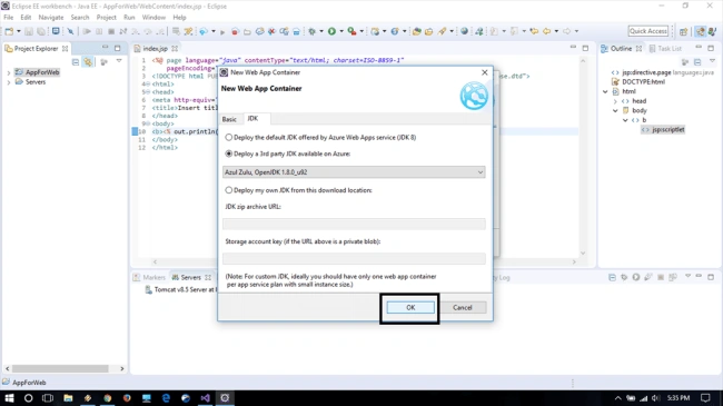 web app container