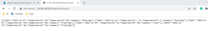 Deploy and Run .NET Core 7 Web API on Azure Container Registry and Container Instance