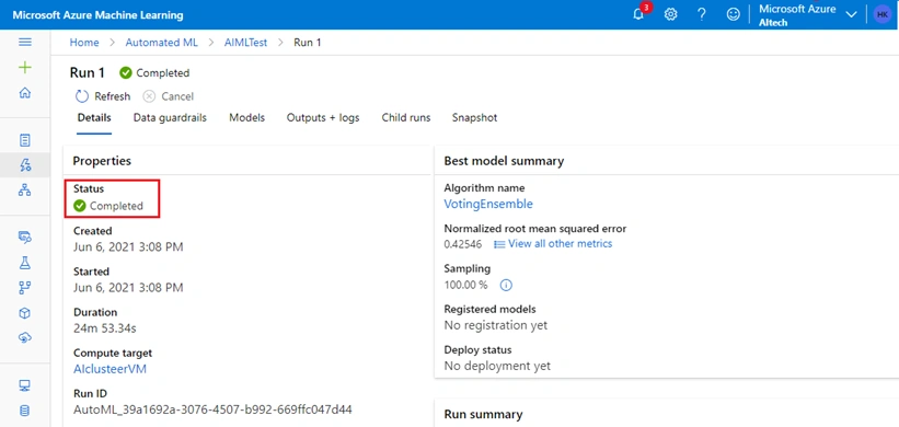 Azure Machine Learning Model Deploy and Train