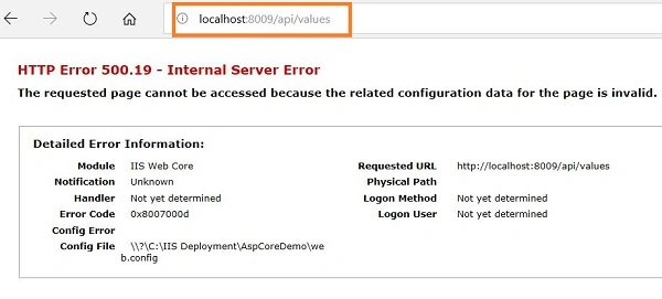 Deploy ASP.NET Core API application In IIS
