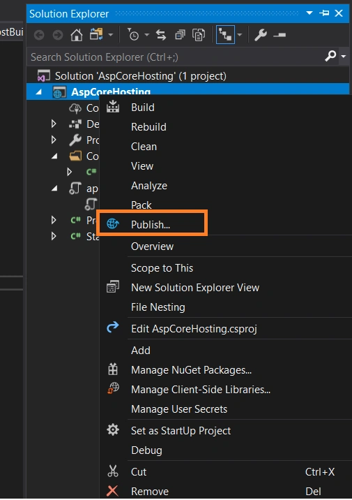 Deploy ASP.NET Core API application In IIS