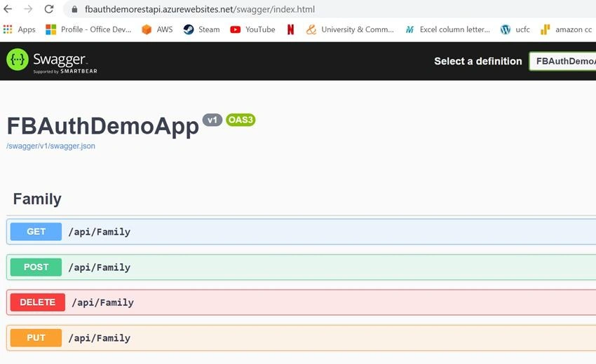 How to build and publish a .NET Core API to perform CRUD operations on Azure Cosmos DB (SQL API) and secure it using Facebook Authentication