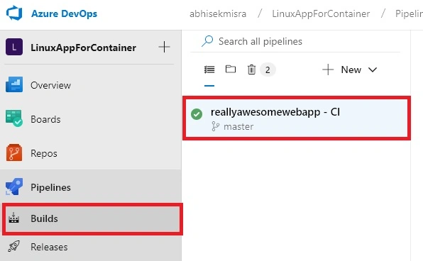 Deploy .NET Core Application To Linux Containers On Azure Web App using Deployment Center