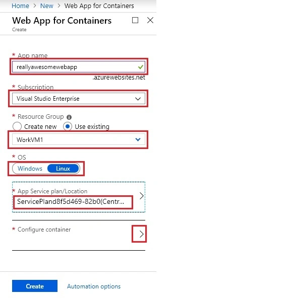 Deploy .NET Core Application To Linux Containers On Azure Web App using Deployment Center