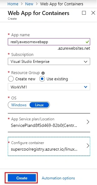 Deploy .NET Core Application To Linux Containers On Azure Web App using Deployment Center