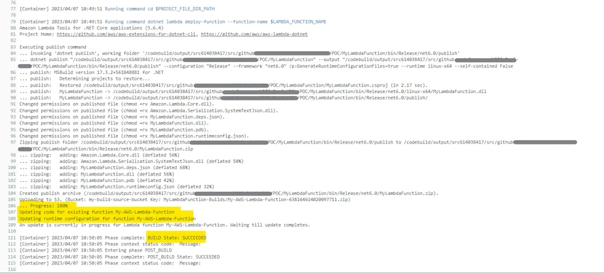 Deploy .Net Core AWS Lambda Function using AWS CodeBuild Pipeline