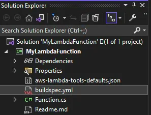 Deploy .Net Core AWS Lambda Function using AWS CodeBuild Pipeline