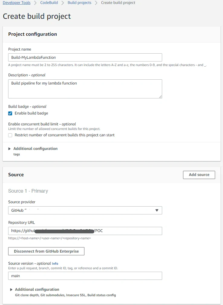Deploy .Net Core AWS Lambda Function using AWS CodeBuild Pipeline