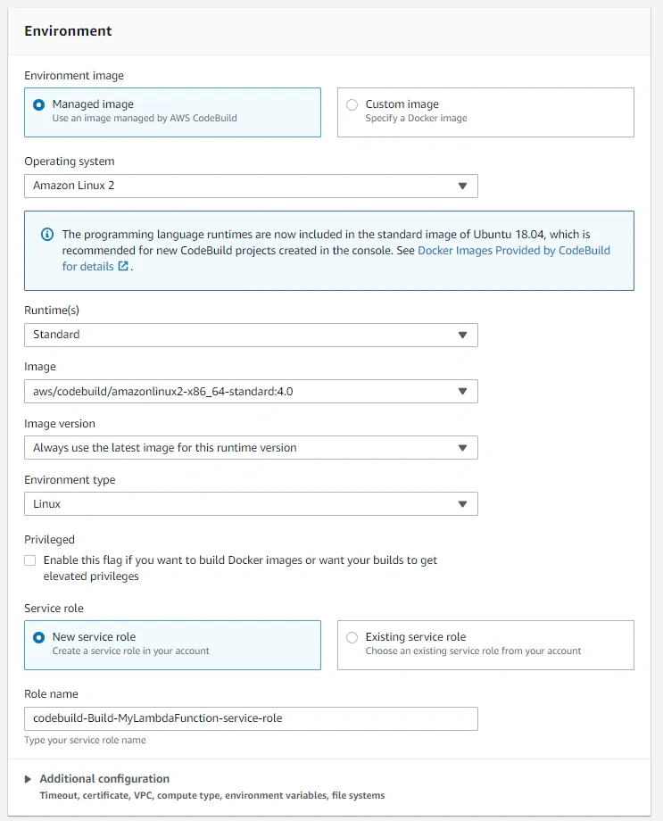 Deploy .Net Core AWS Lambda Function using AWS CodeBuild Pipeline