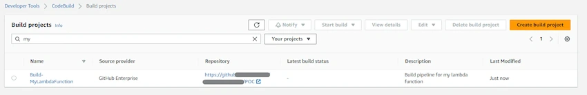 Deploy .Net Core AWS Lambda Function using AWS CodeBuild Pipeline