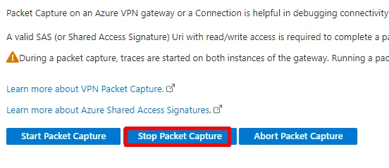 Stop packet capture