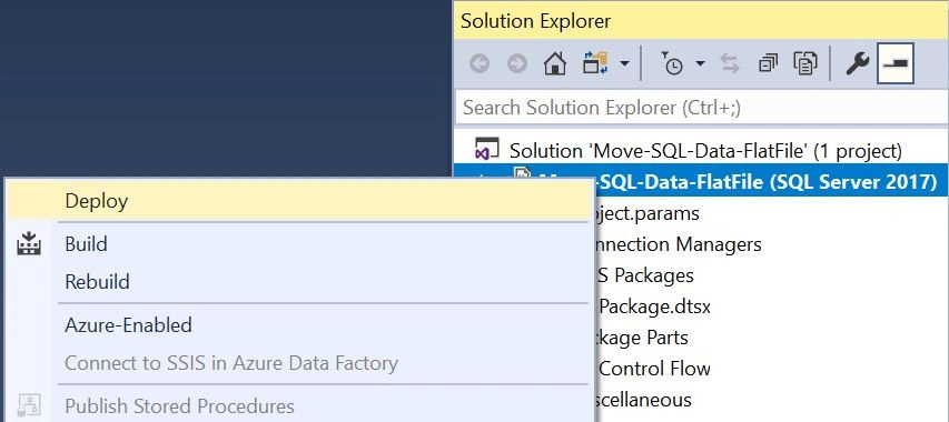 Deploy SSIS Package To SQL Server