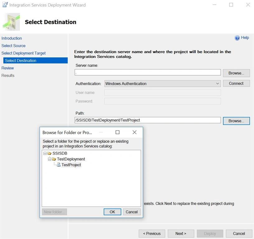 Deploy SSIS Package To SQL Server