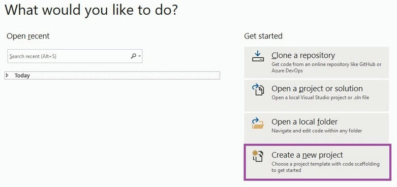 Create new project