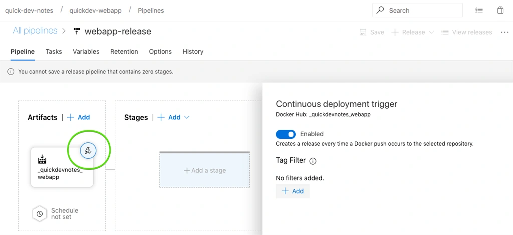 Continuous deployment trigger