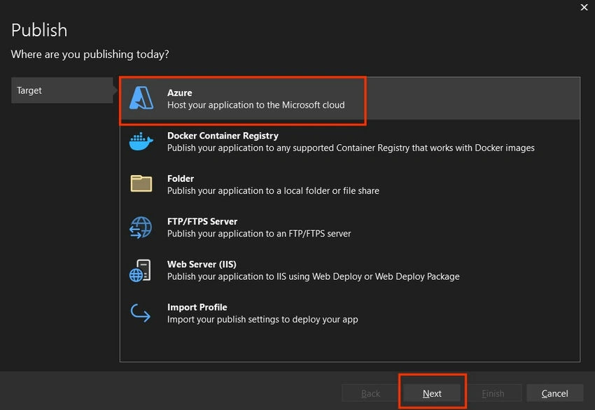 Azure Publish-