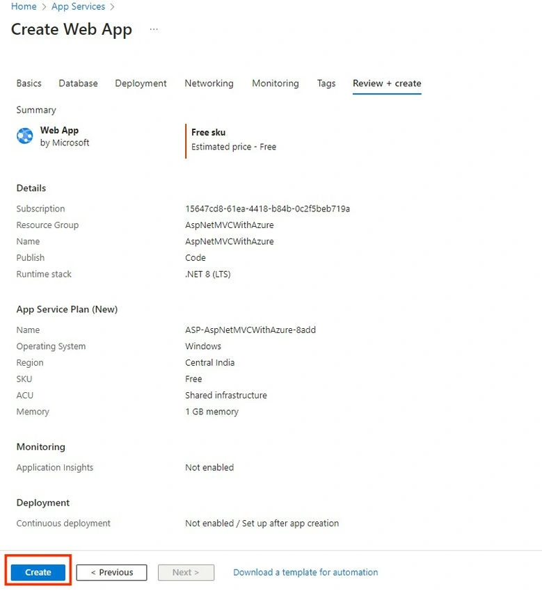 Review web app