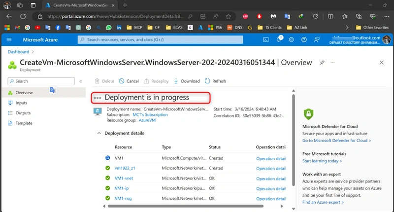 Deployment in progress