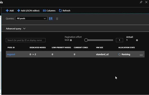 Deploying An Azure Batch Job From Azure Portal