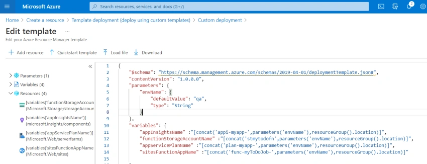 Deploying An Azure Function App Using ARM Template