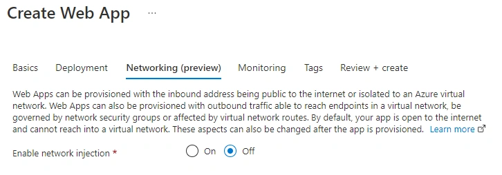 Deploying an Azure web app