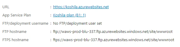 Deploying an Azure web app