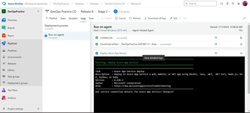 Release pipeline