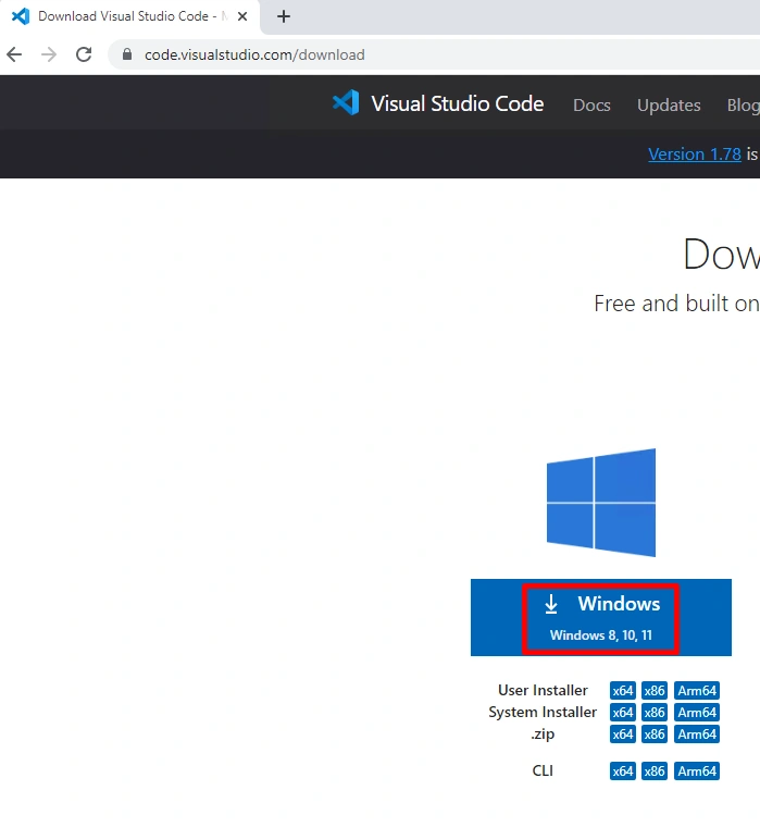 Download vs code