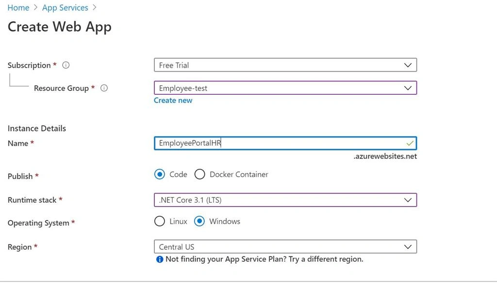 Deploying Blazor WASM .NET Core 3.1 Hosted To Azure Cloud (Paas) Model Connected To Azure SQL