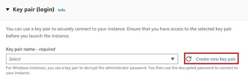 Create new key 
