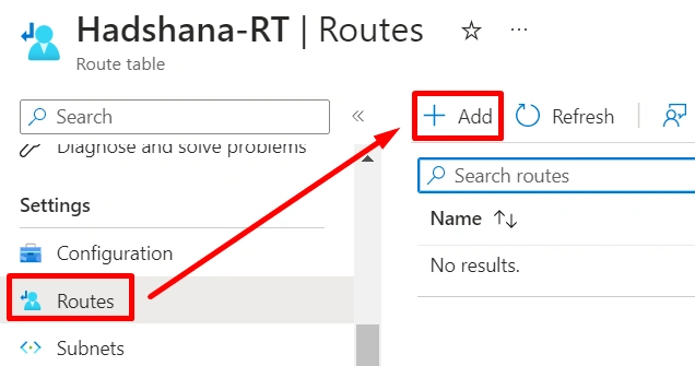 Deploying Route Table in the Azure
