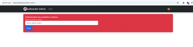 admin login