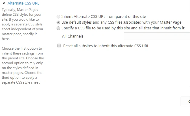 Alternate CSS URL