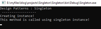 Design Patterns - Singleton