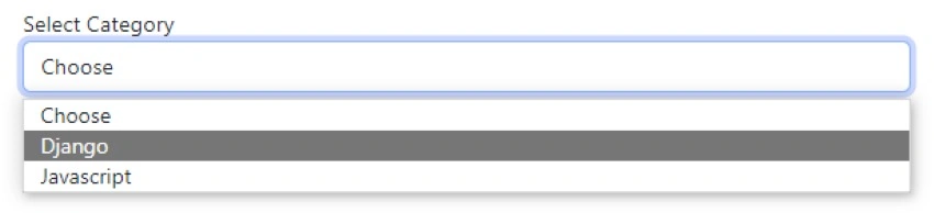 Select category