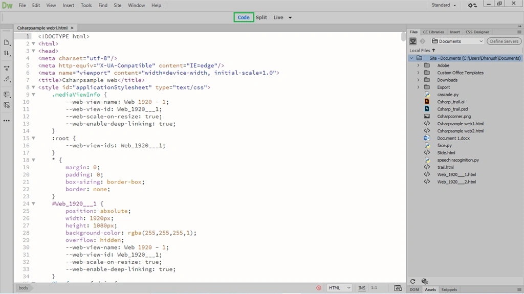 Introduction To Dreamweaver
