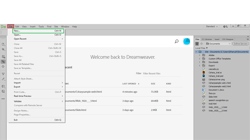 Introduction To Dreamweaver