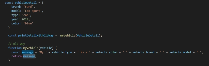 Destructure object in React