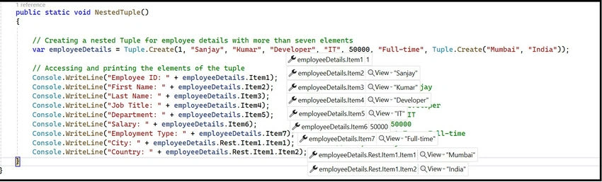 Nested tuples