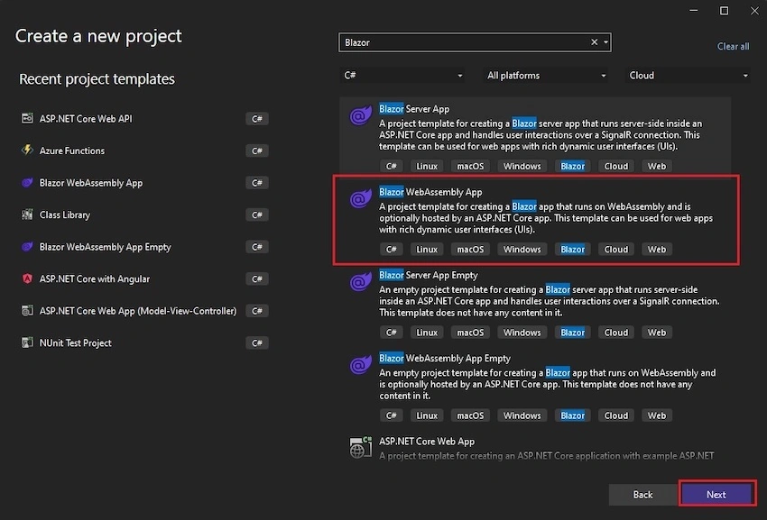Develop Blazor Web Assembly App