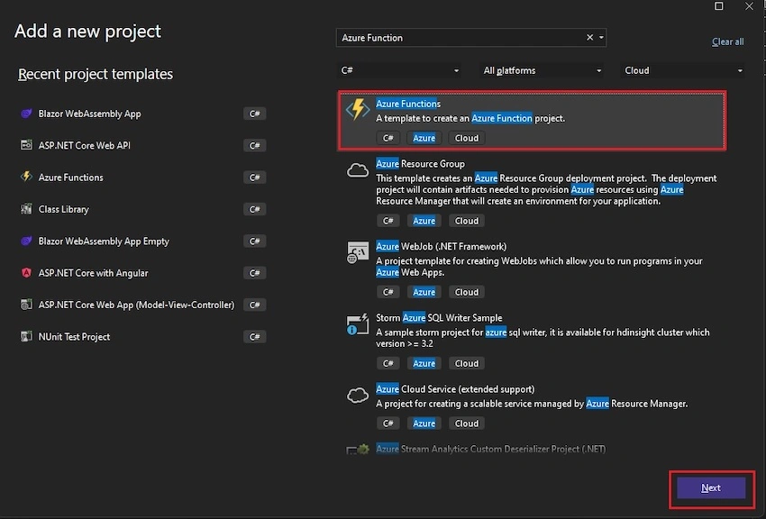 Develop Azure Function App for Server Side Code