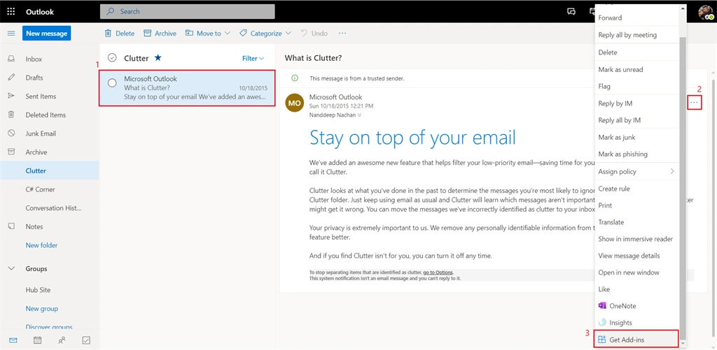 Develop Outlook Add-ins with SharePoint Framework